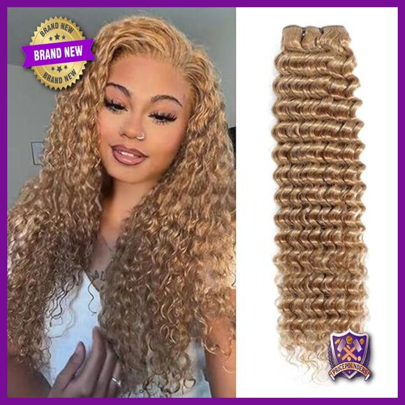 30 Inch Deep Wave Human Hair Bundle, Brazilian Virgin Hair, Sew-In Installation main image 4